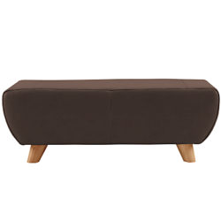 G Plan Vintage The Sixty Seven Leather Footstool Capri Leather Chocolate